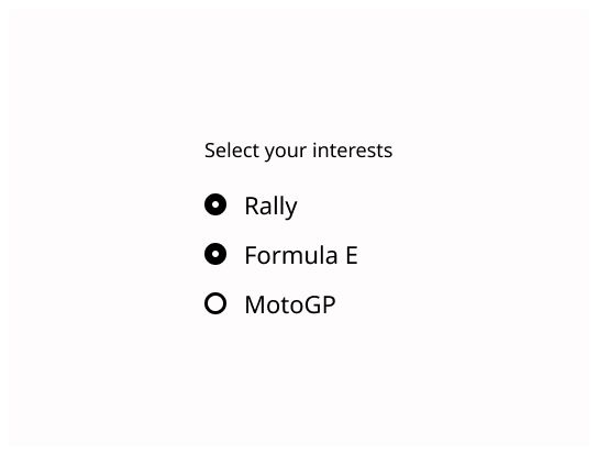 Radio button | Michelin Design System